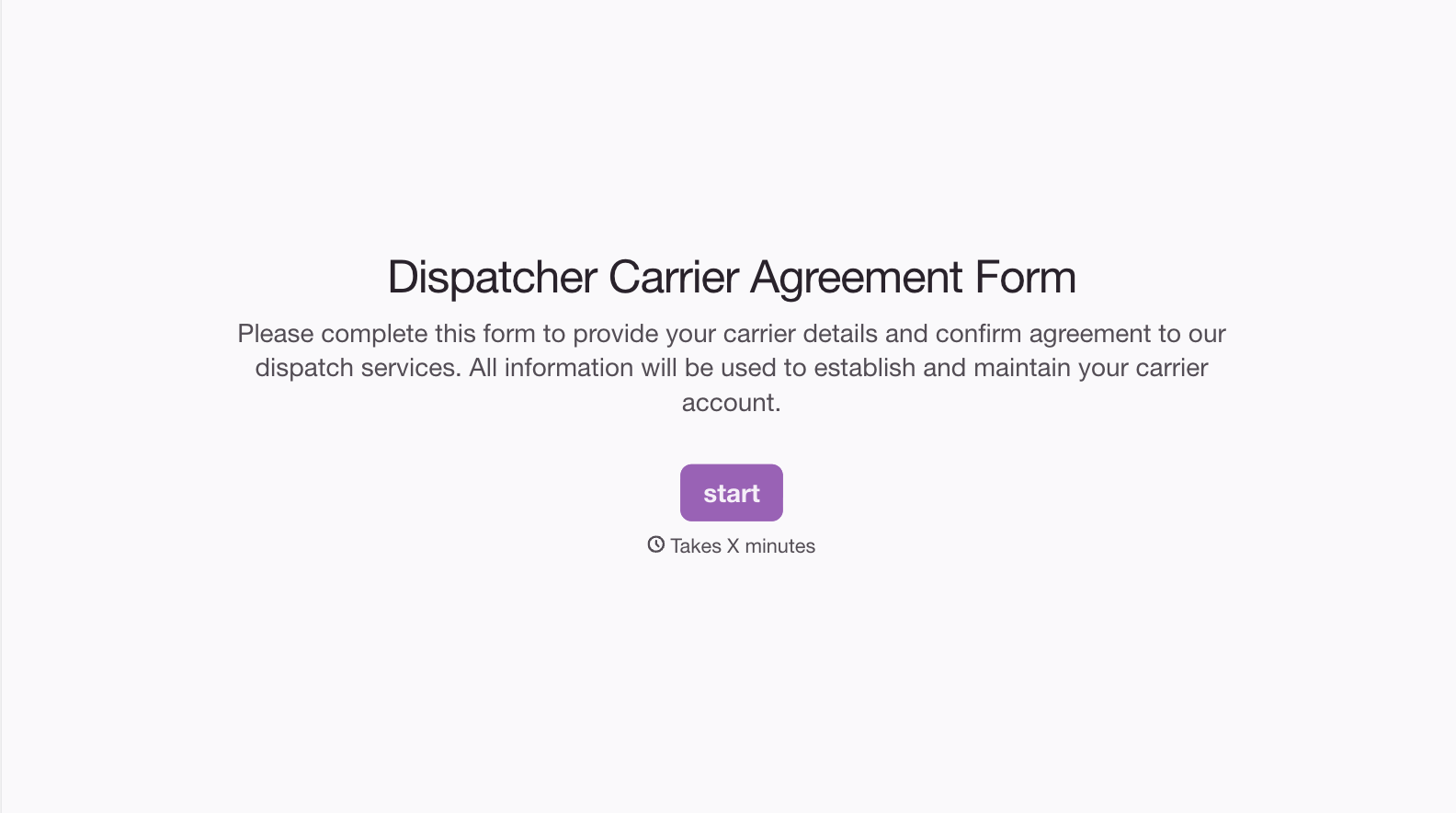 Dispatcher Carrier Agreement Form