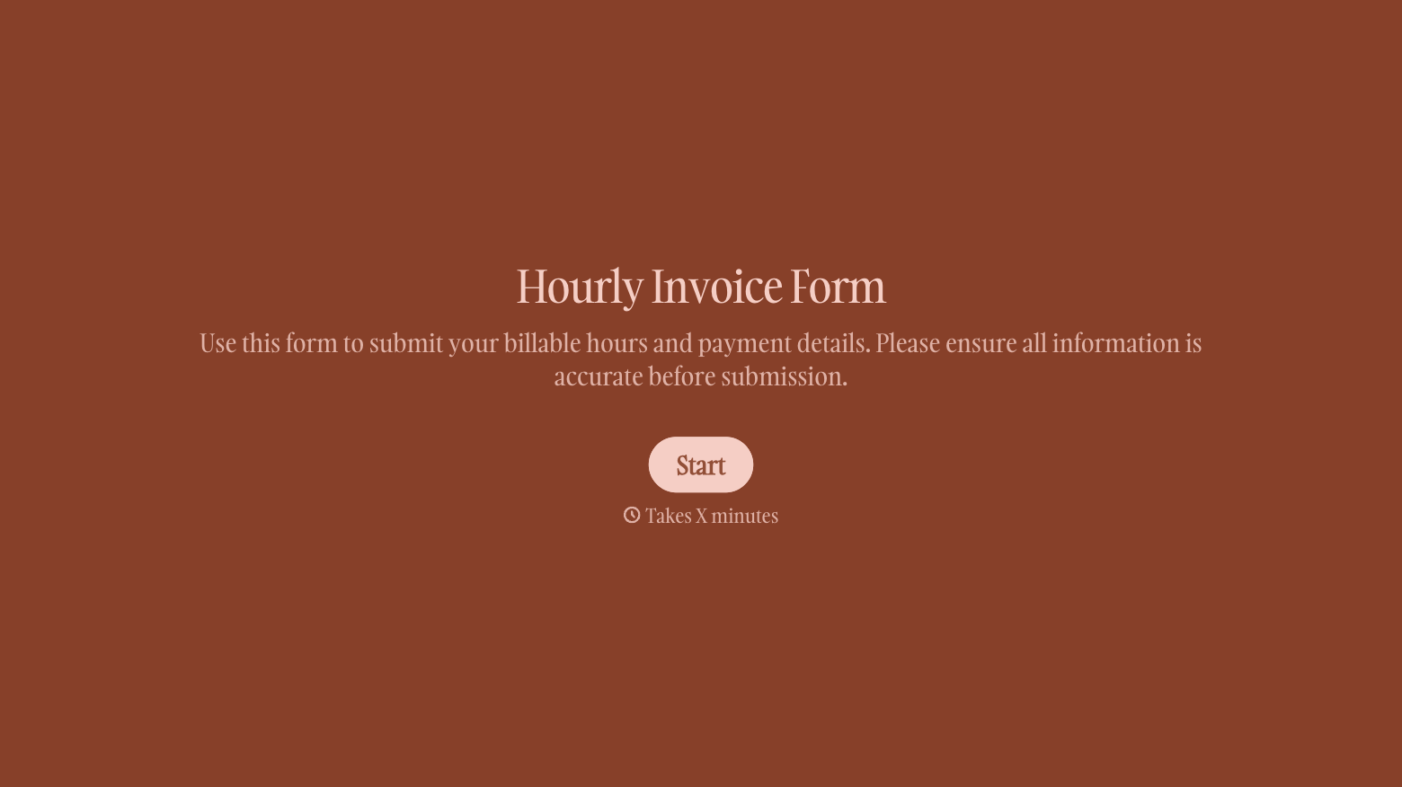 Hourly Invoice Form