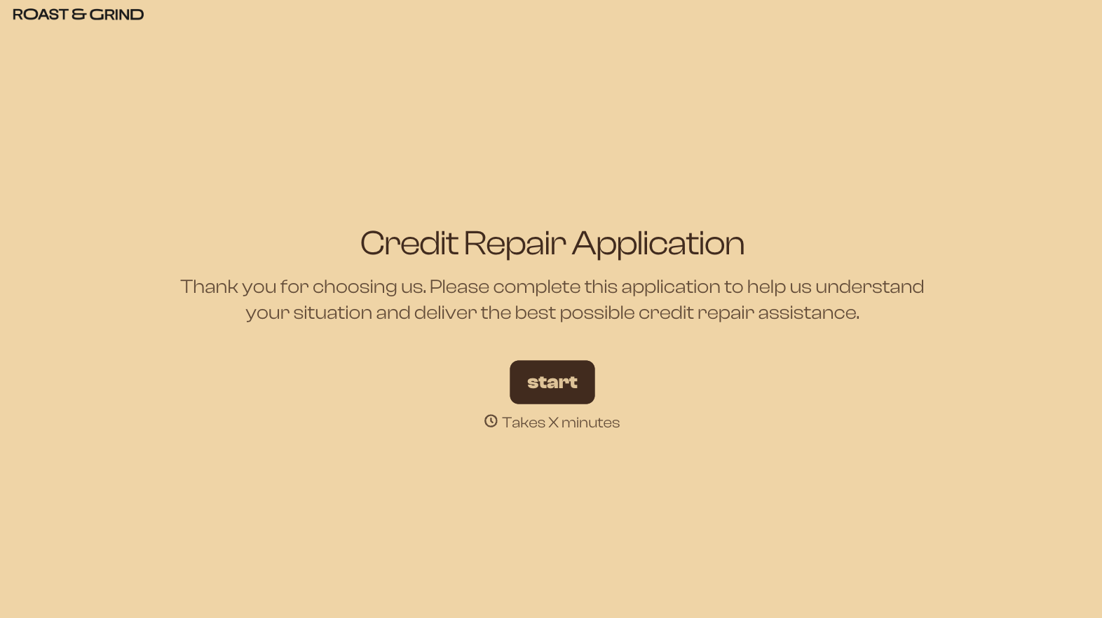 Credit Repair Application Form