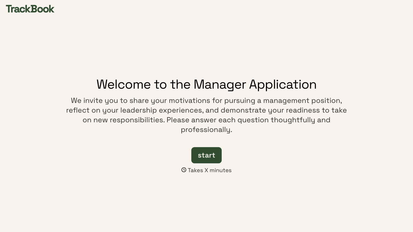 Why Do You Want to Be Manager Form