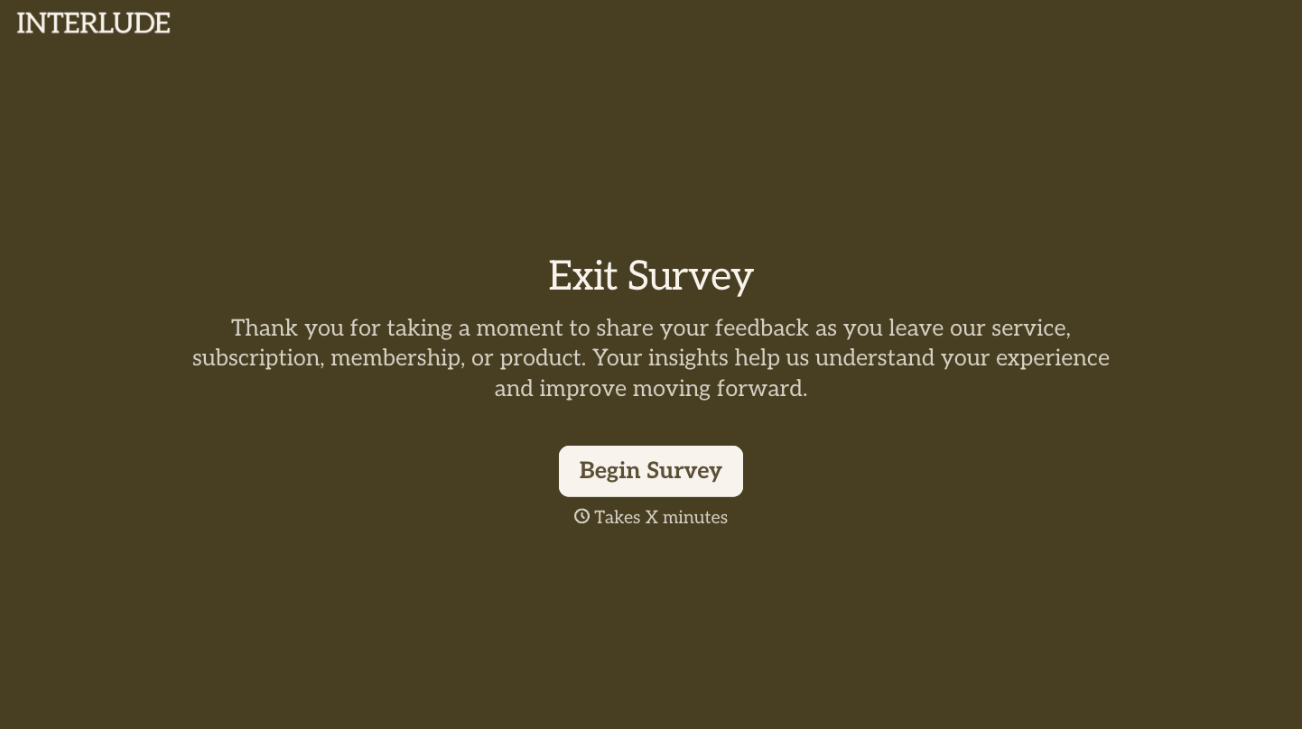 Exit Survey