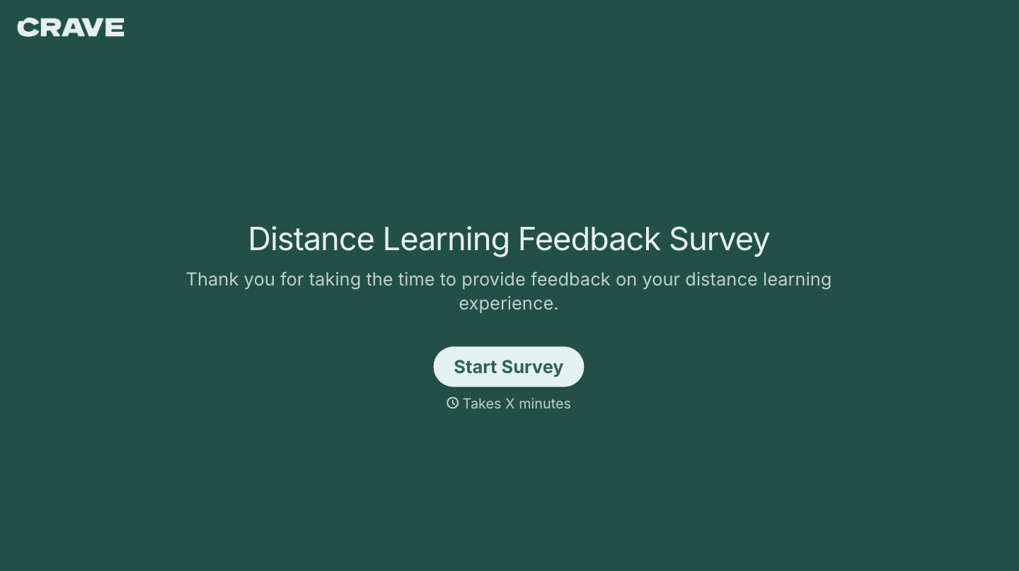 Distance Learning Feedback Survey