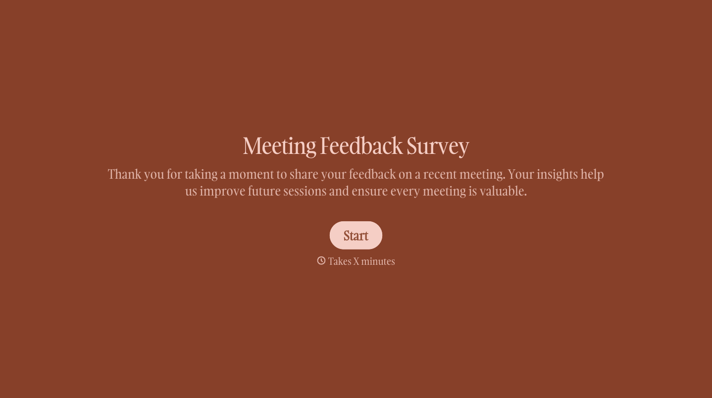 Meeting Feedback Survey