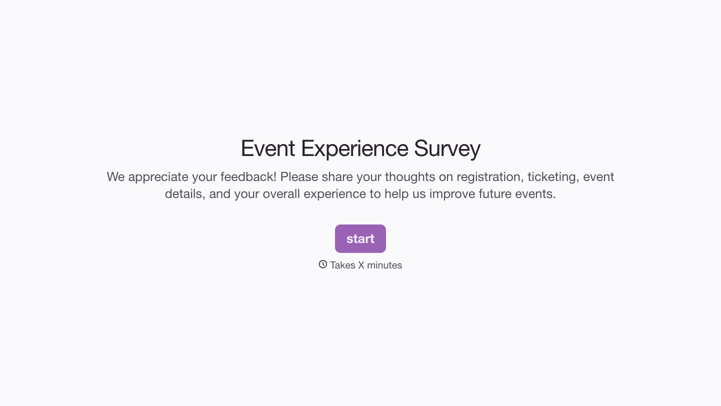 Eventbrite Survey