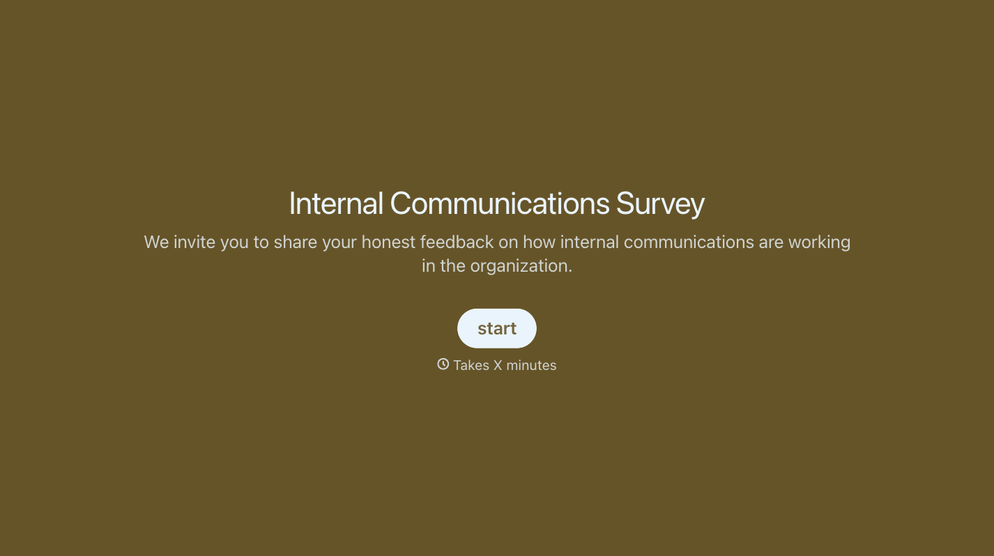 Internal Communications Survey