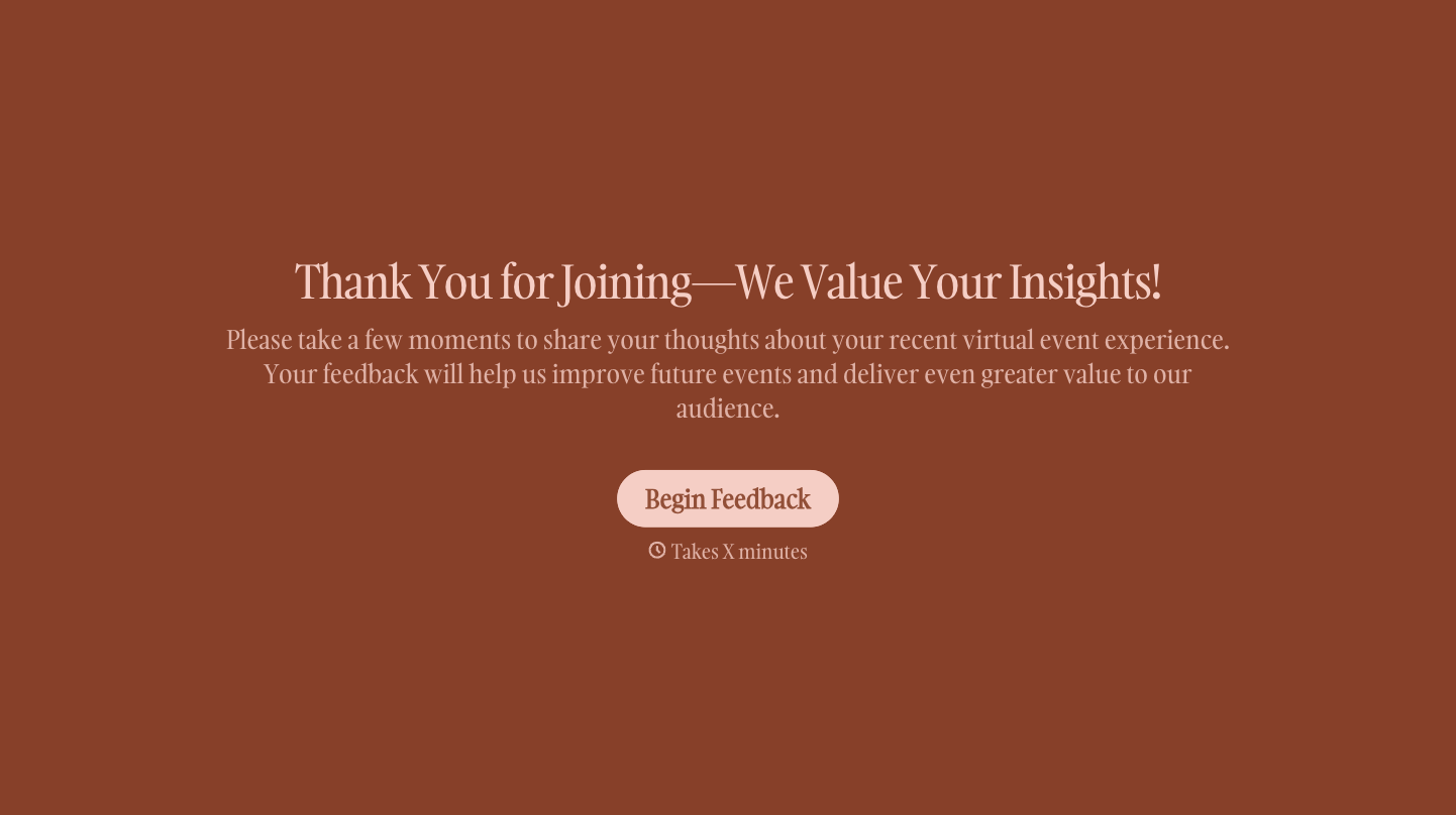 Virtual Event Feedback Survey