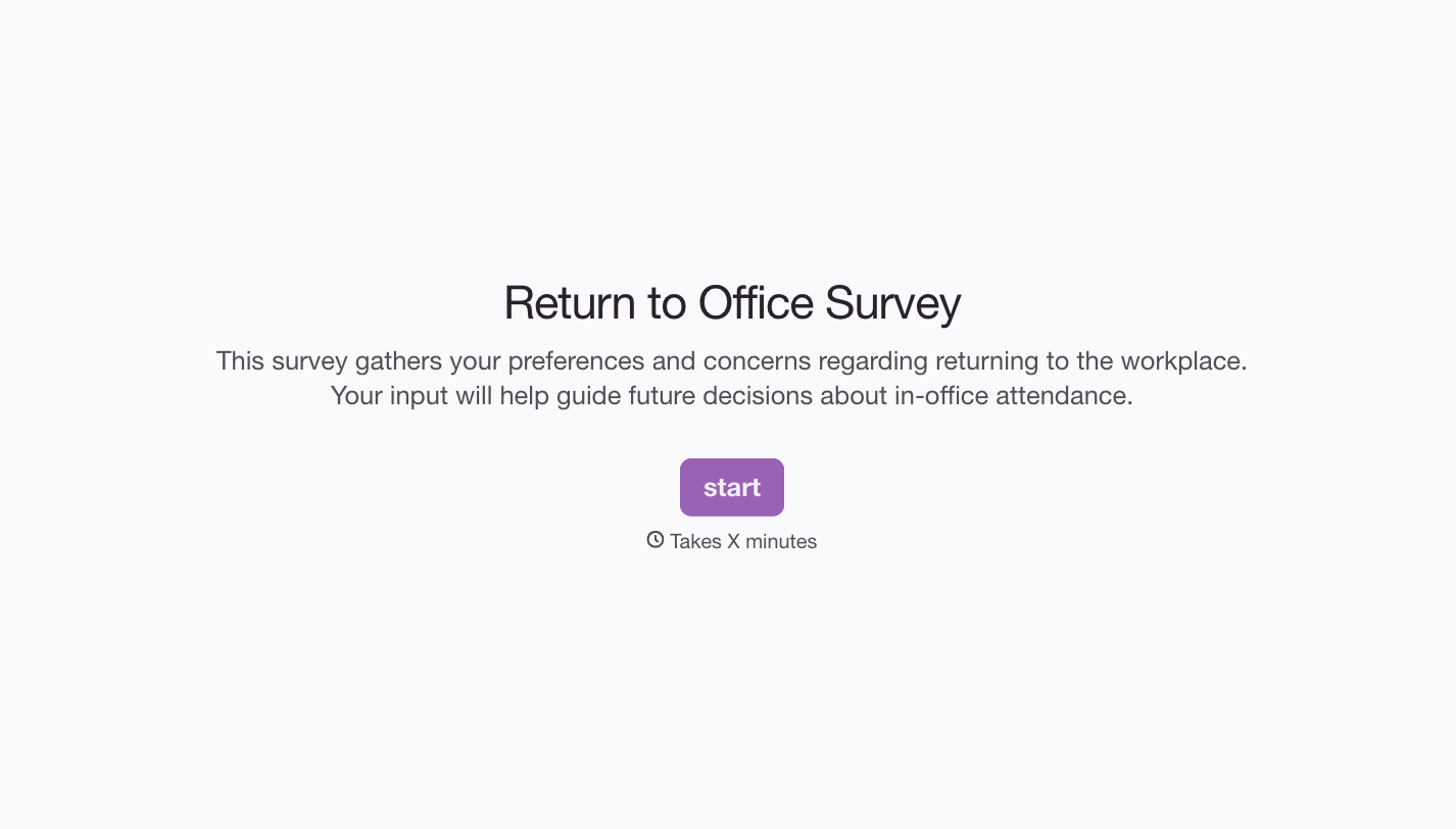 Return to Office Survey
