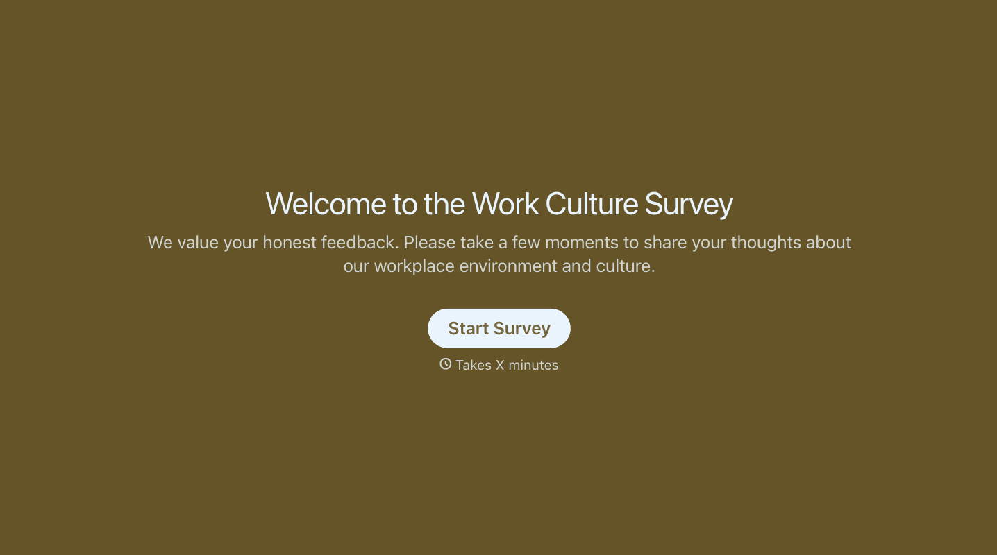 Work Culture Survey