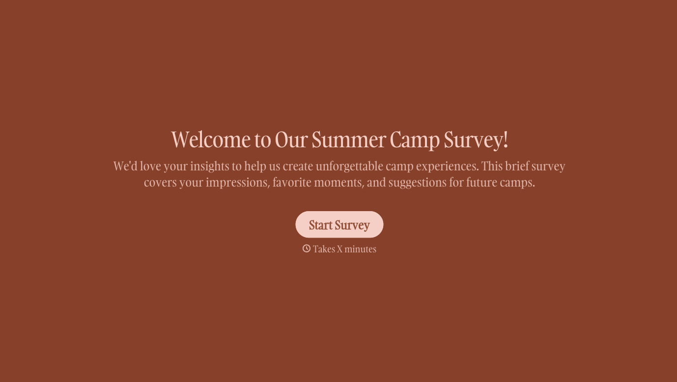 Summer Camp Survey