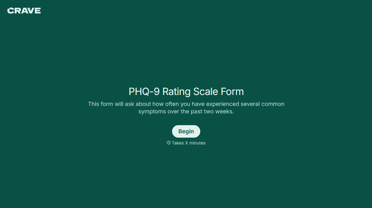 PHQ-9 Rating Scale Form