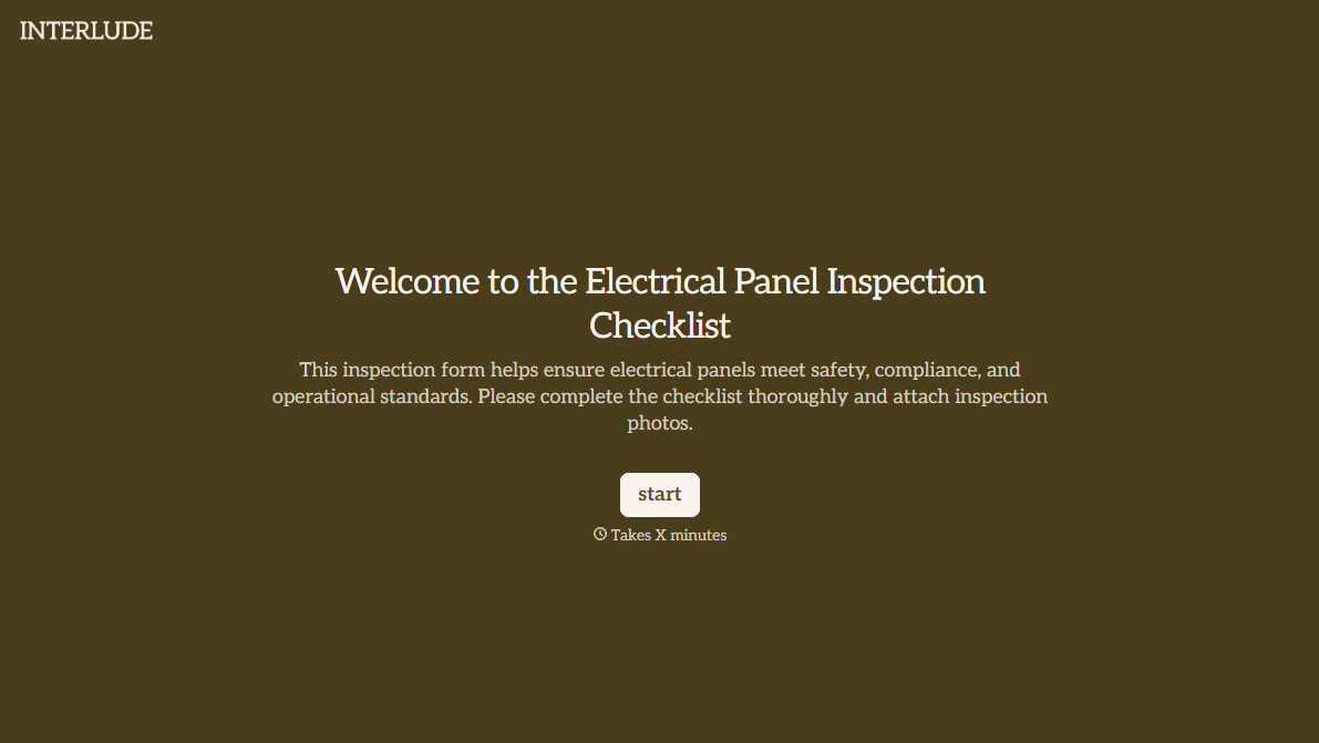 Electrical Panel Inspection Checklist Form