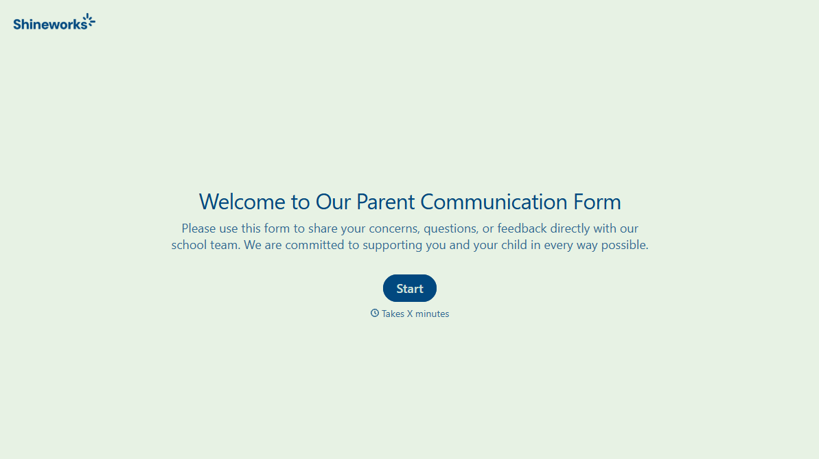 Parent Communication Form