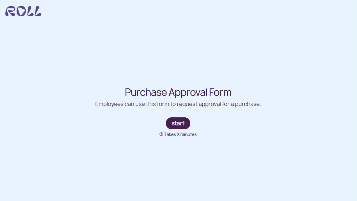 Purchase Approval Form
