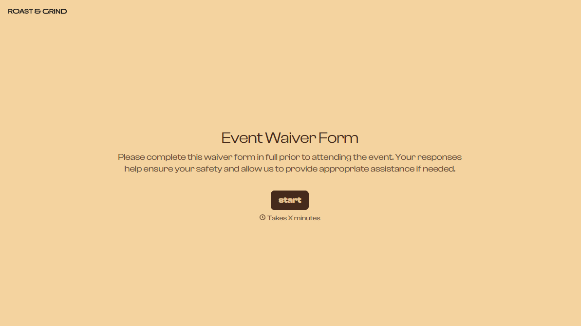 Event Waiver Form