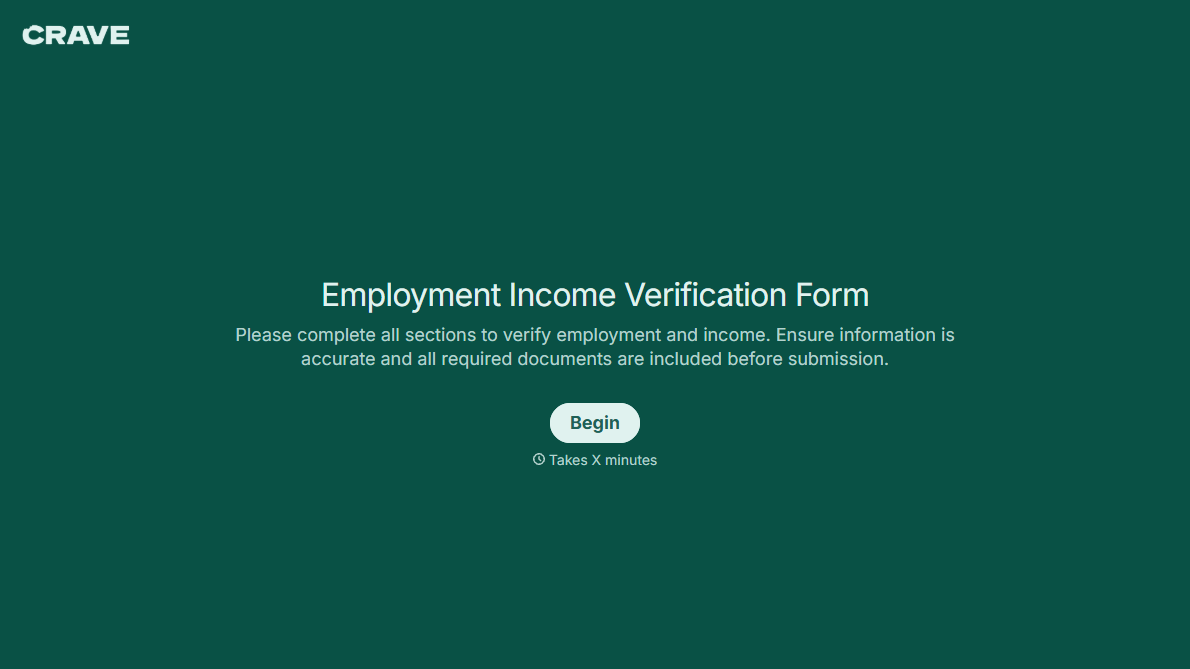 Employment Income Verification Form