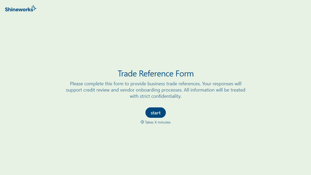 Trade Reference Form