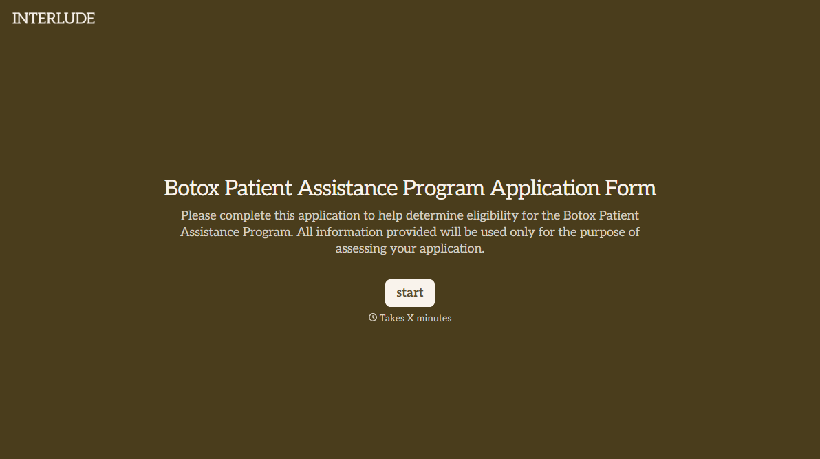 Botox Patient Assistance Program Application Form