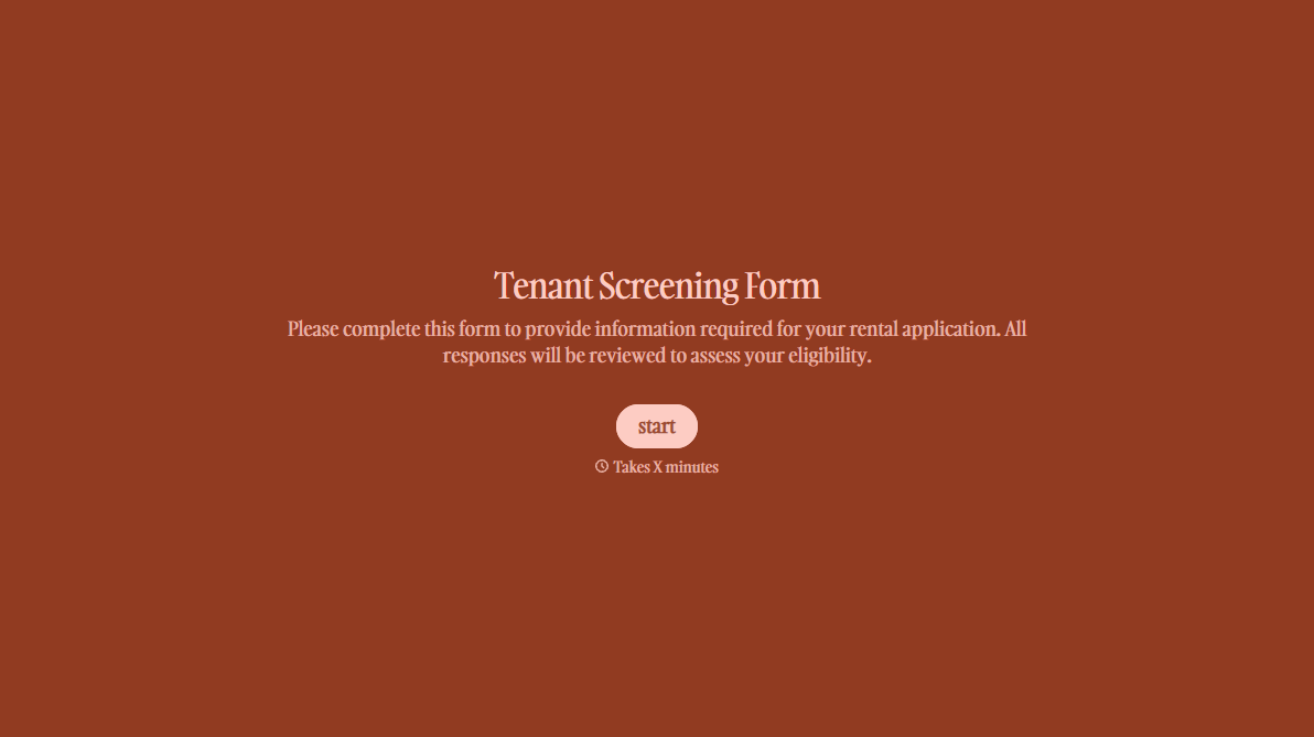 Tenant Screening Form