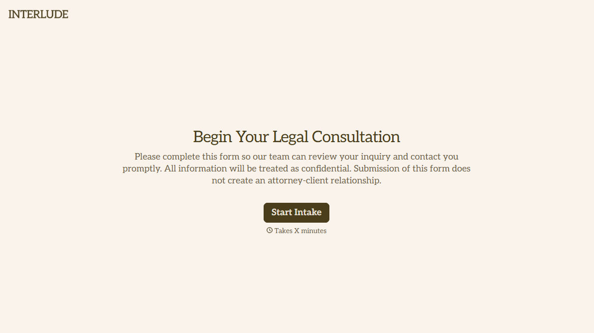 Legal Client Intake Form