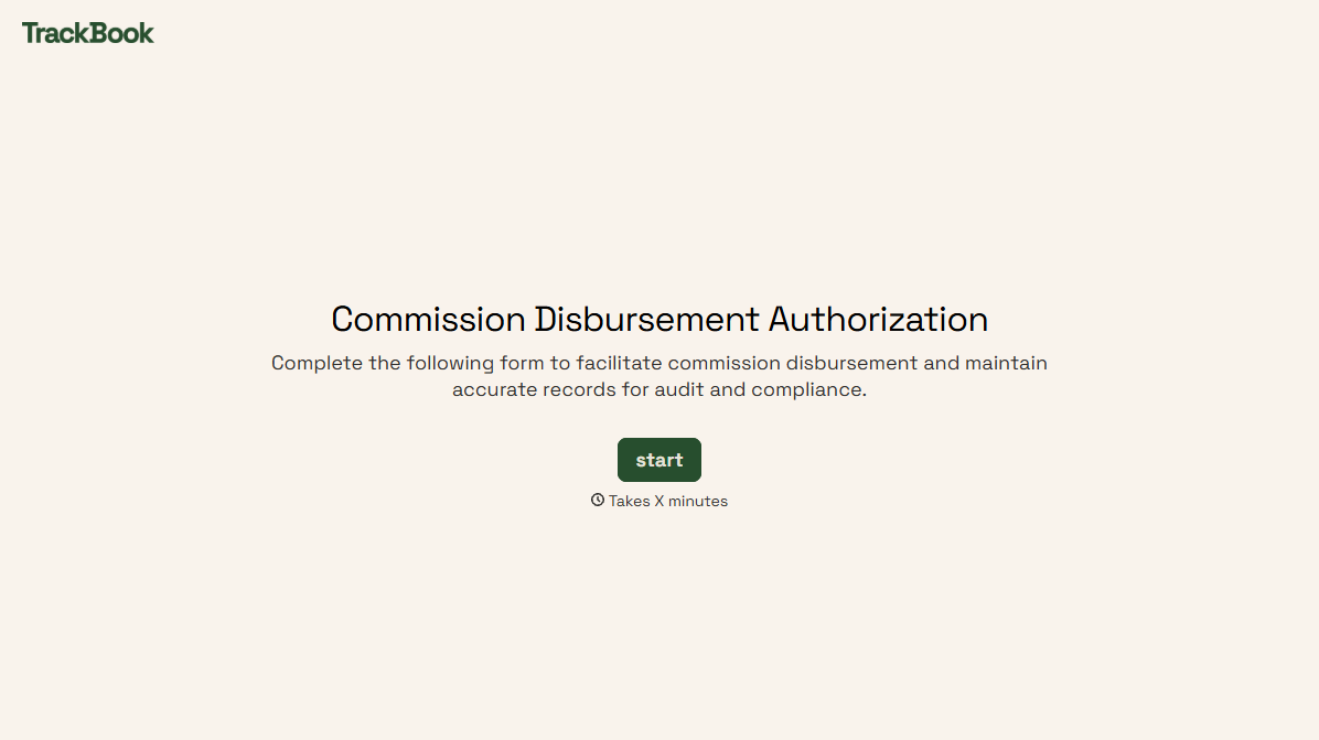 Commission Disbursement Authorization Form