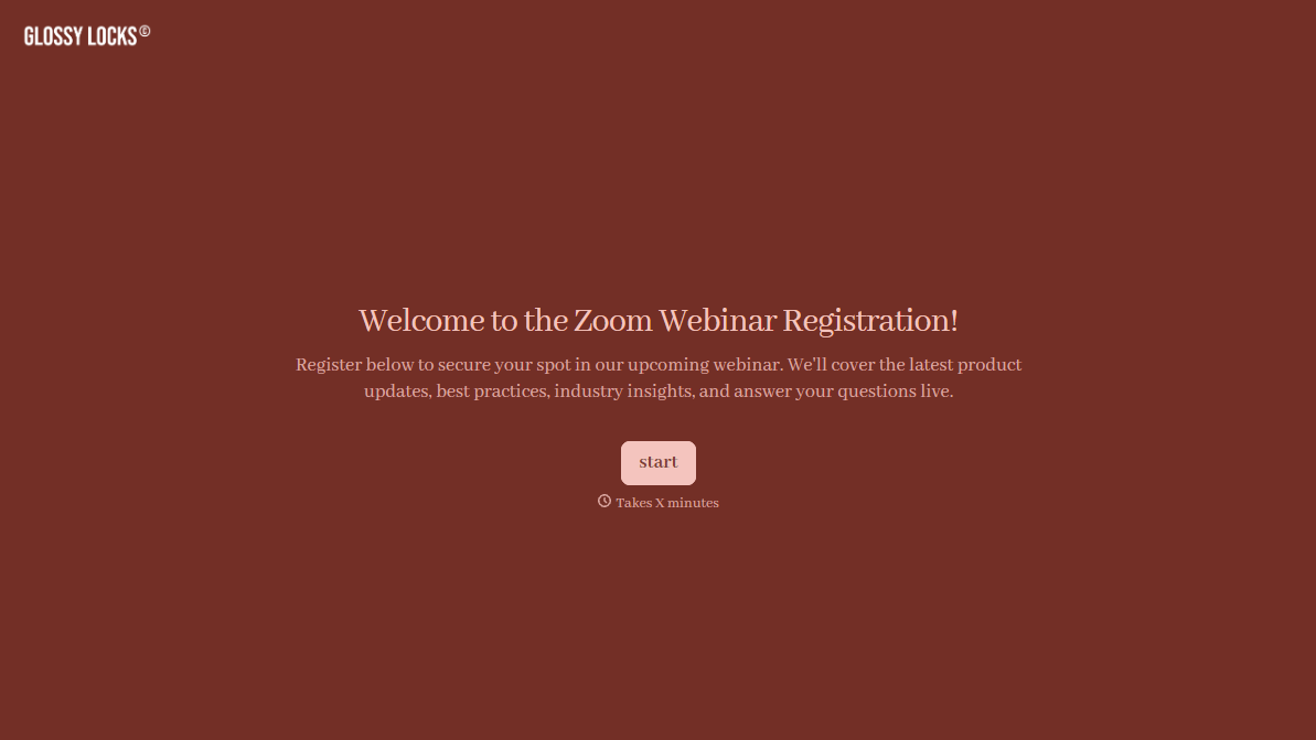 Zoom Webinar Registration Form