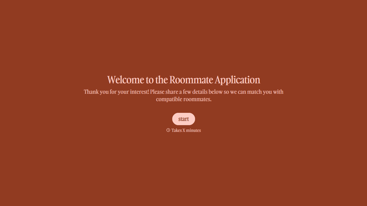 Roommate Application Form