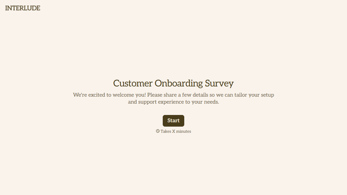 Customer Onboarding Survey