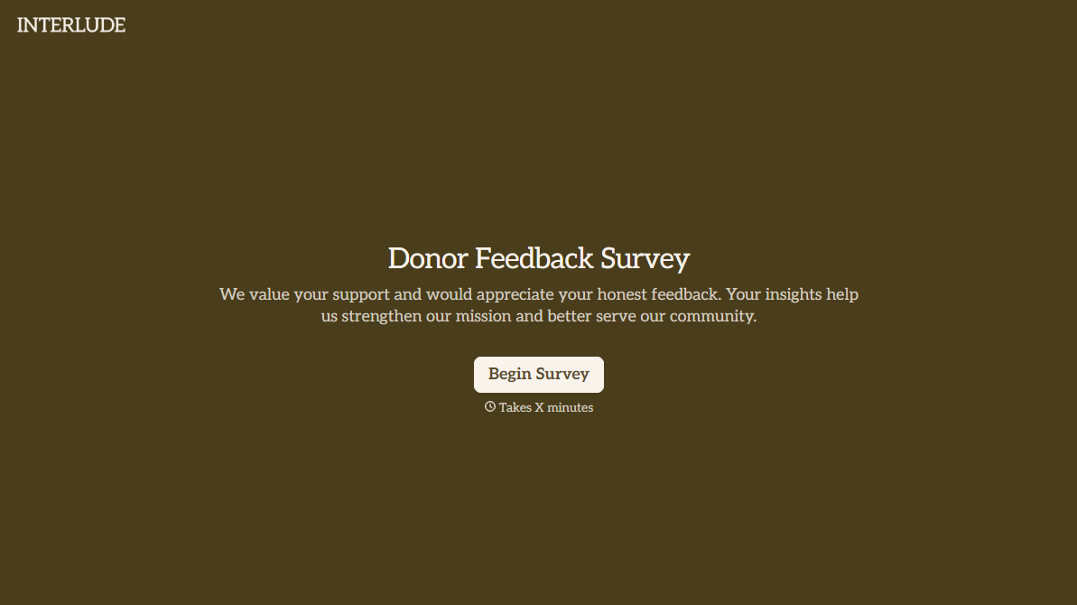 Donor Feedback Survey