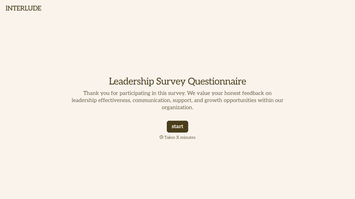 Leadership Survey Questionnaire for Employees