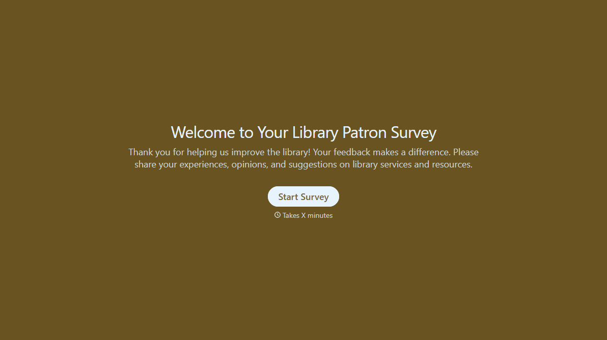 Library Patron Survey
