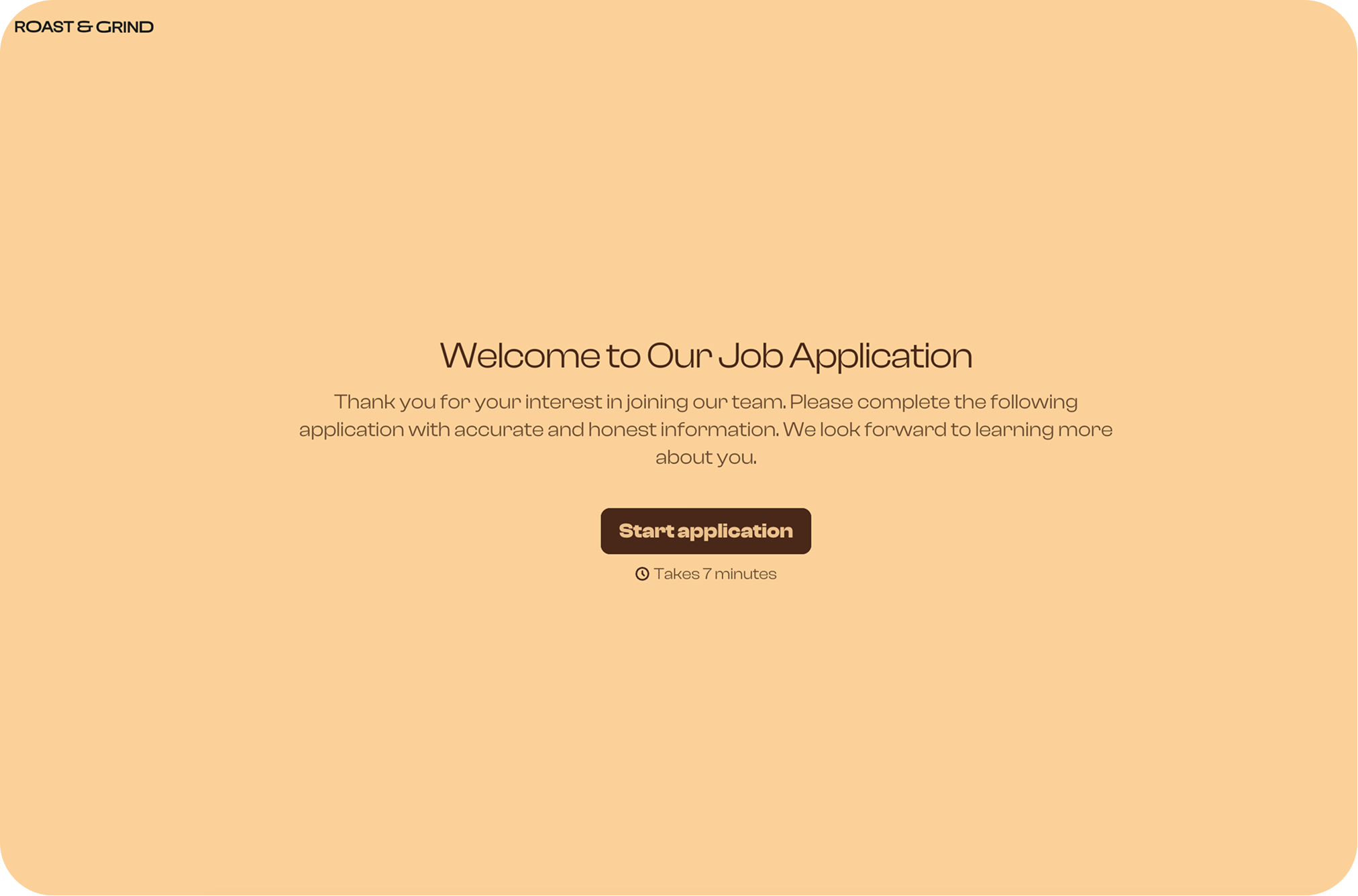 Typeform application form