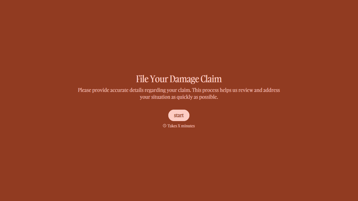 Damage Claim Form