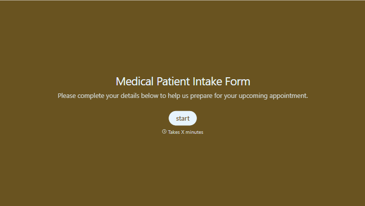 Medical Patient Intake Form