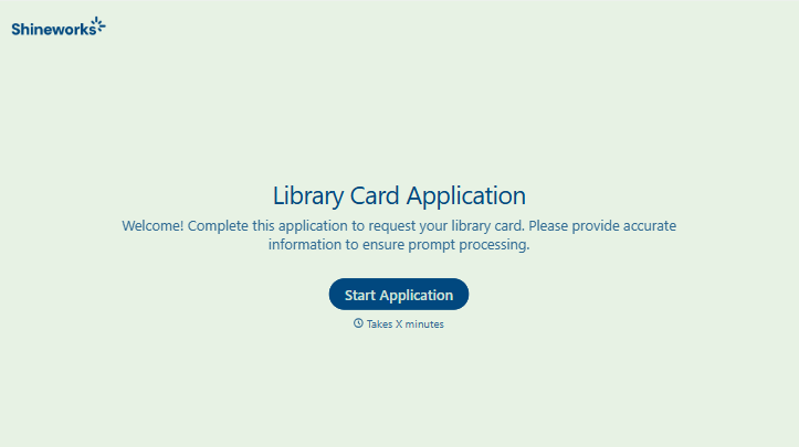Library Card Application Form
