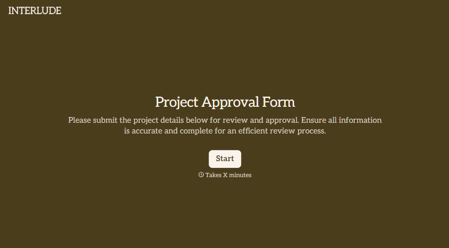 Project Approval Form