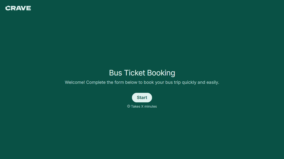 Bus Ticket Booking Form