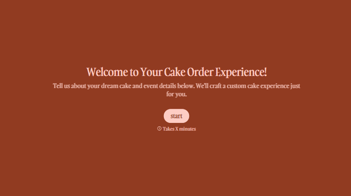 Custom Cake Order Form