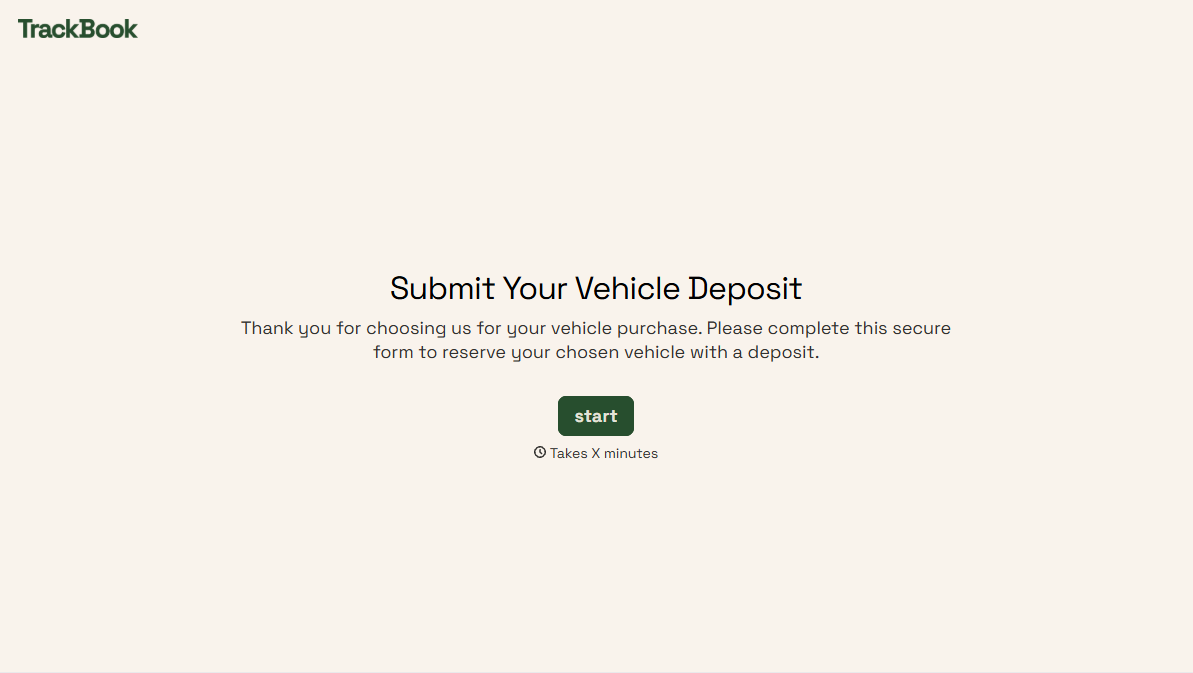 Vehicle Deposit Form