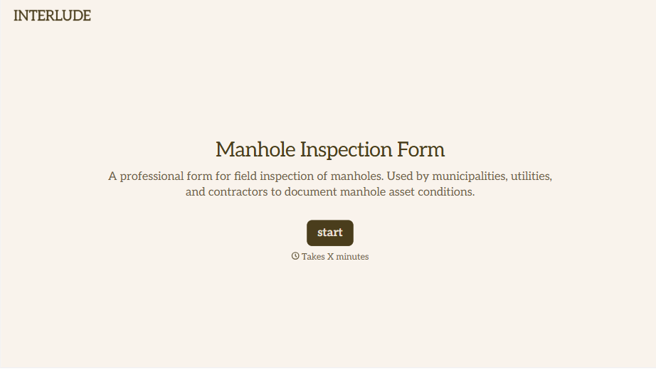 Manhole Inspection Form