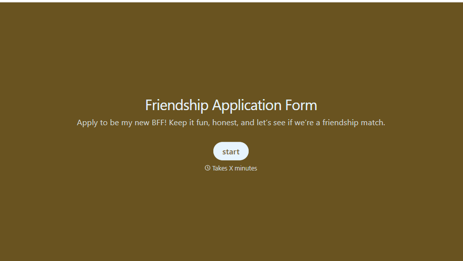 Friendship Application Form