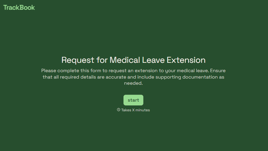 Medical Leave Extension Form