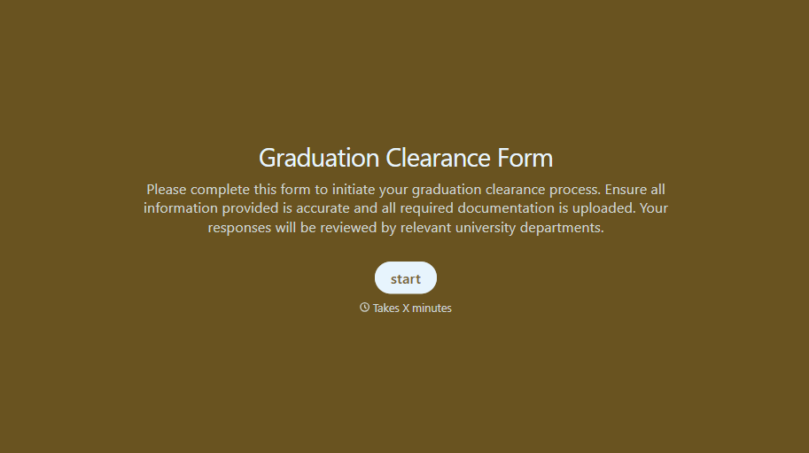 Graduation Clearance Form
