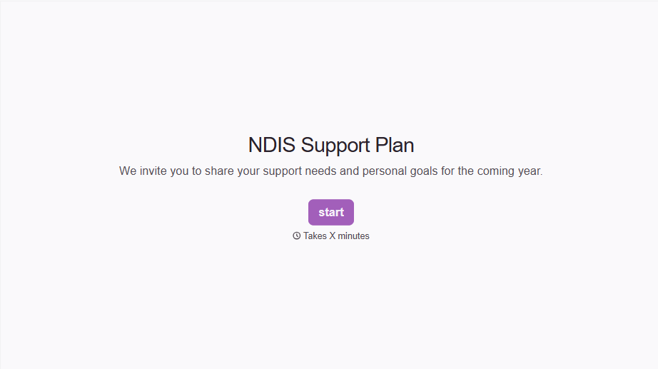 NDIS Support Plan