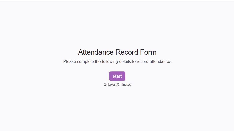 Attendance Record Form