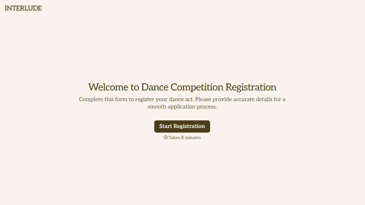 Dance Competition Registration Form