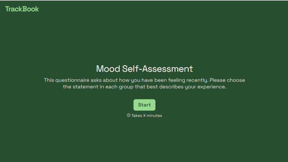 Beck Depression Inventory (BDI) Questionnaire Form