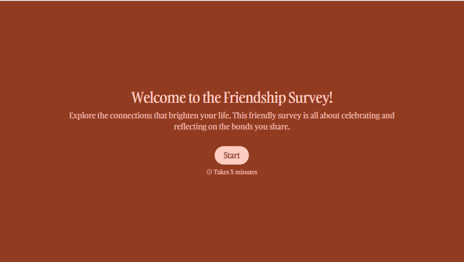 Friendship Survey Form