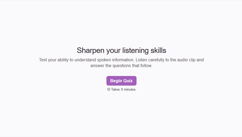 Listening Quiz Form