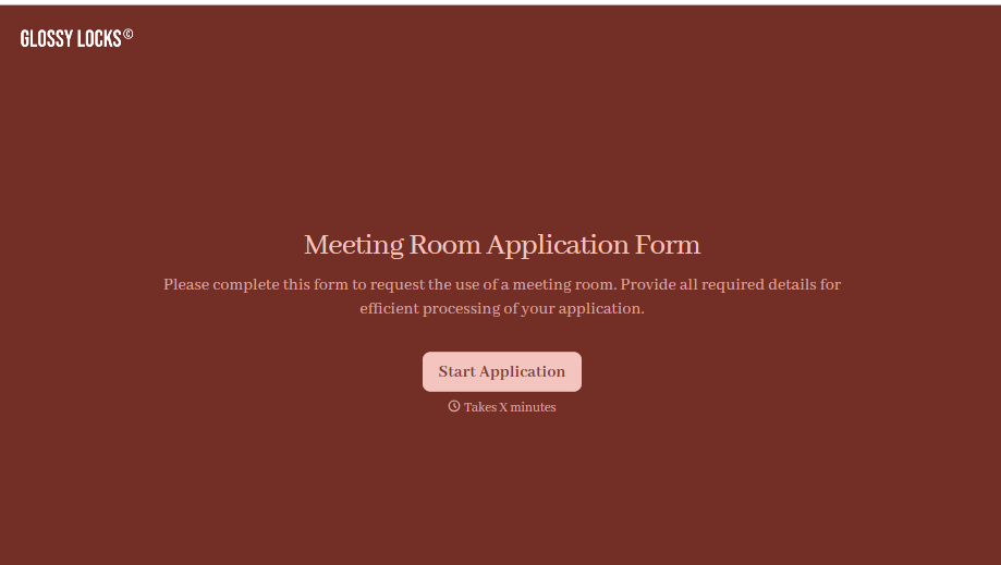 Meeting Room Application Form