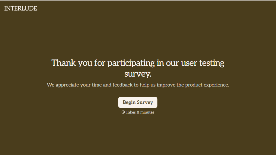 User Testing Survey Form